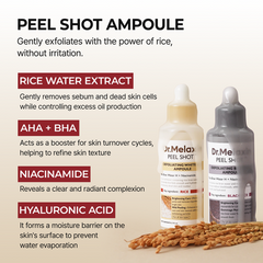 Dr. Melaxin Peel Shot Glow Rice Ampoule Duo (2.7 fl oz.) Zaaros