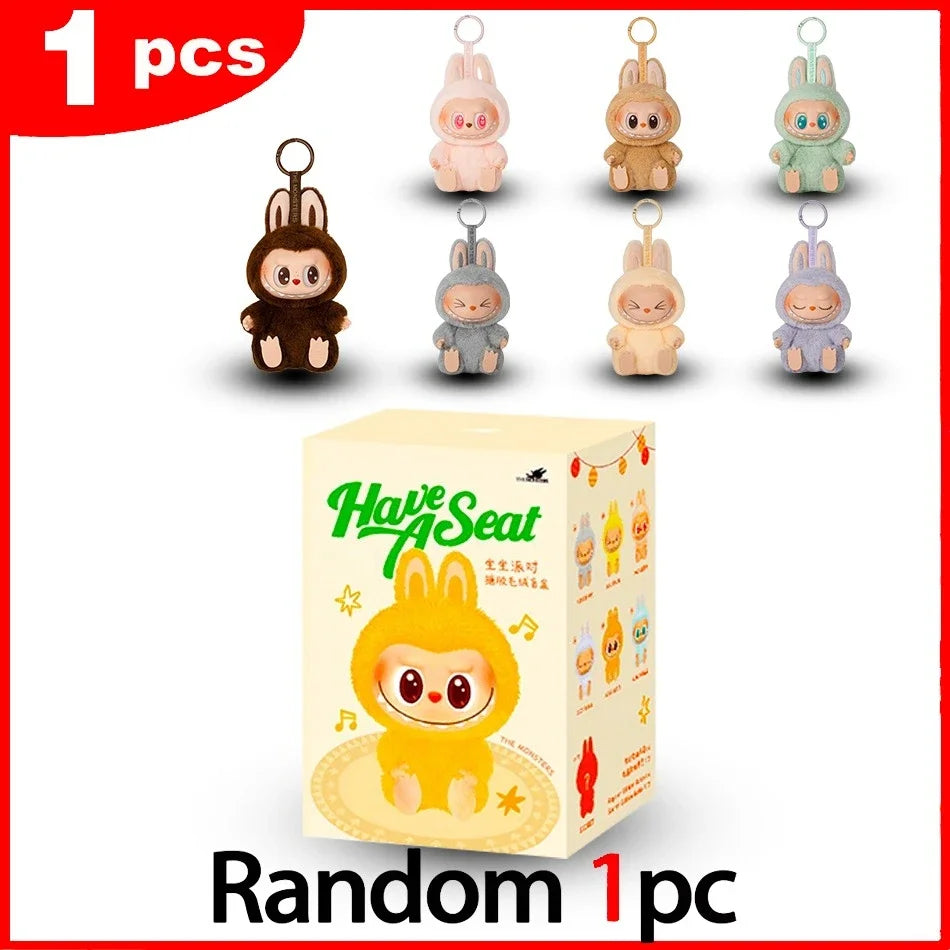 Have A Seat Series Blind Box Vinyl The Monster Doll Model Toy Pendant Keychain Mysterious Box Surprise Birthday Ornaments Gifts Zaaros