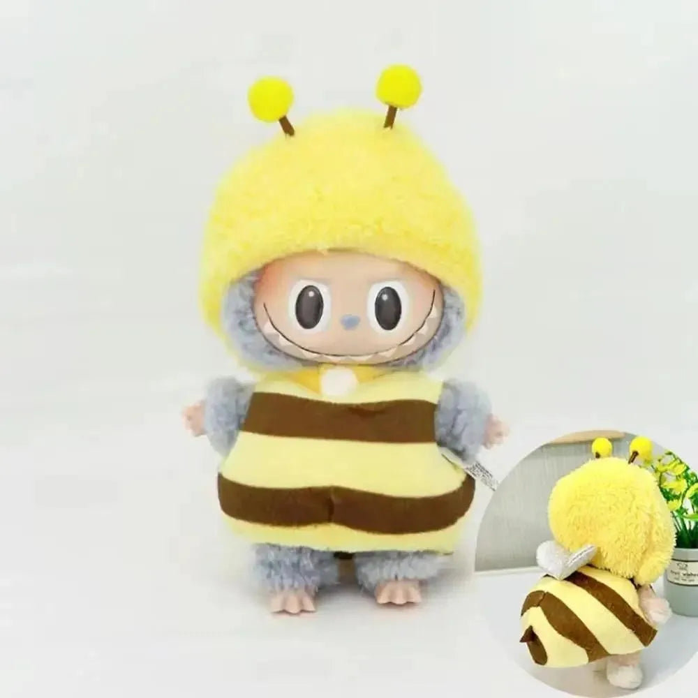 15cm Labubu The Monster Green Dinosaur Cosplay Doll Clothes Set Suitable for Outings Zaaros
