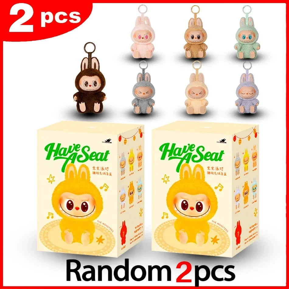 Have A Seat Series Blind Box Vinyl The Monster Doll Model Toy Pendant Keychain Mysterious Box Surprise Birthday Ornaments Gifts Zaaros