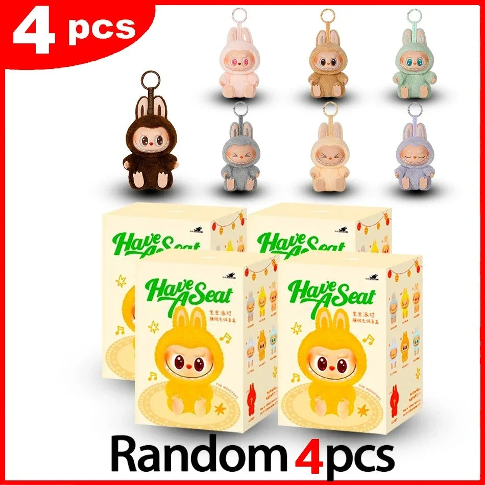 Have A Seat Series Blind Box Vinyl The Monster Doll Model Toy Pendant Keychain Mysterious Box Surprise Birthday Ornaments Gifts Zaaros