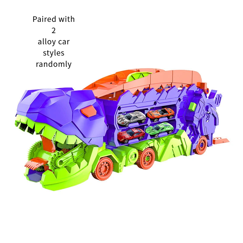 🚗 Transport Dinosaur Truck with Foldable Sliding