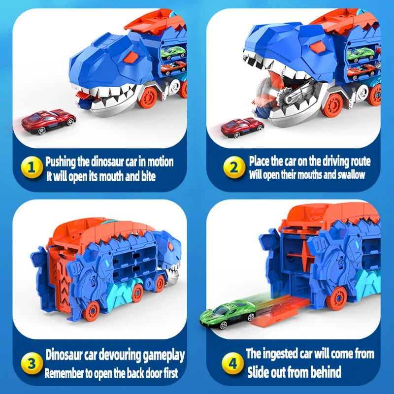 🚗 Transport Dinosaur Truck with Foldable Sliding